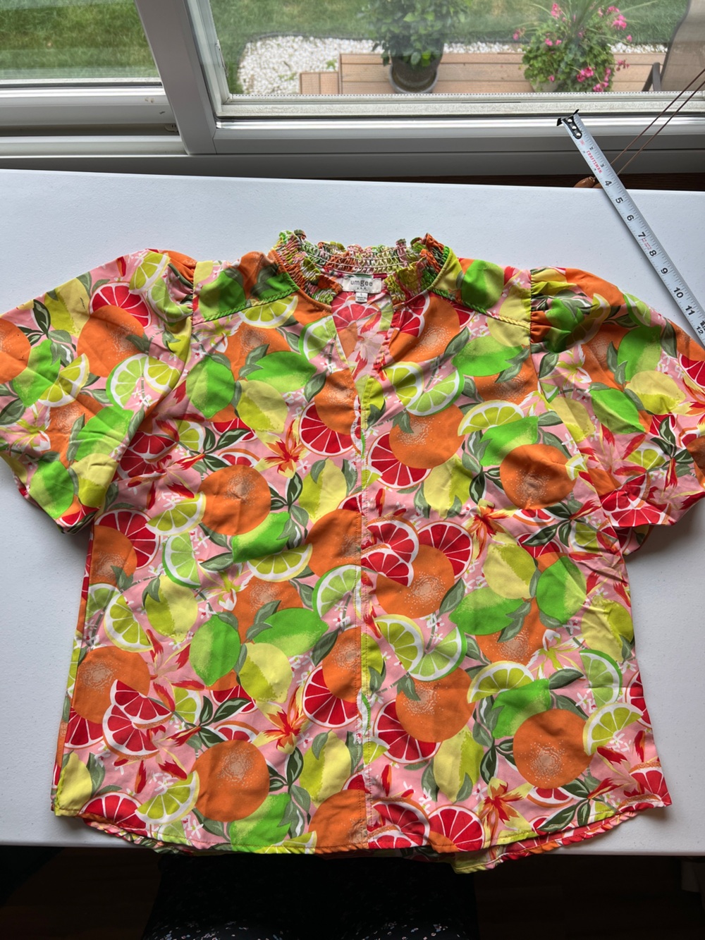 Umgee Citrus Fruit Print Kids One-Piece in Green, Orange, Yellow, Pink